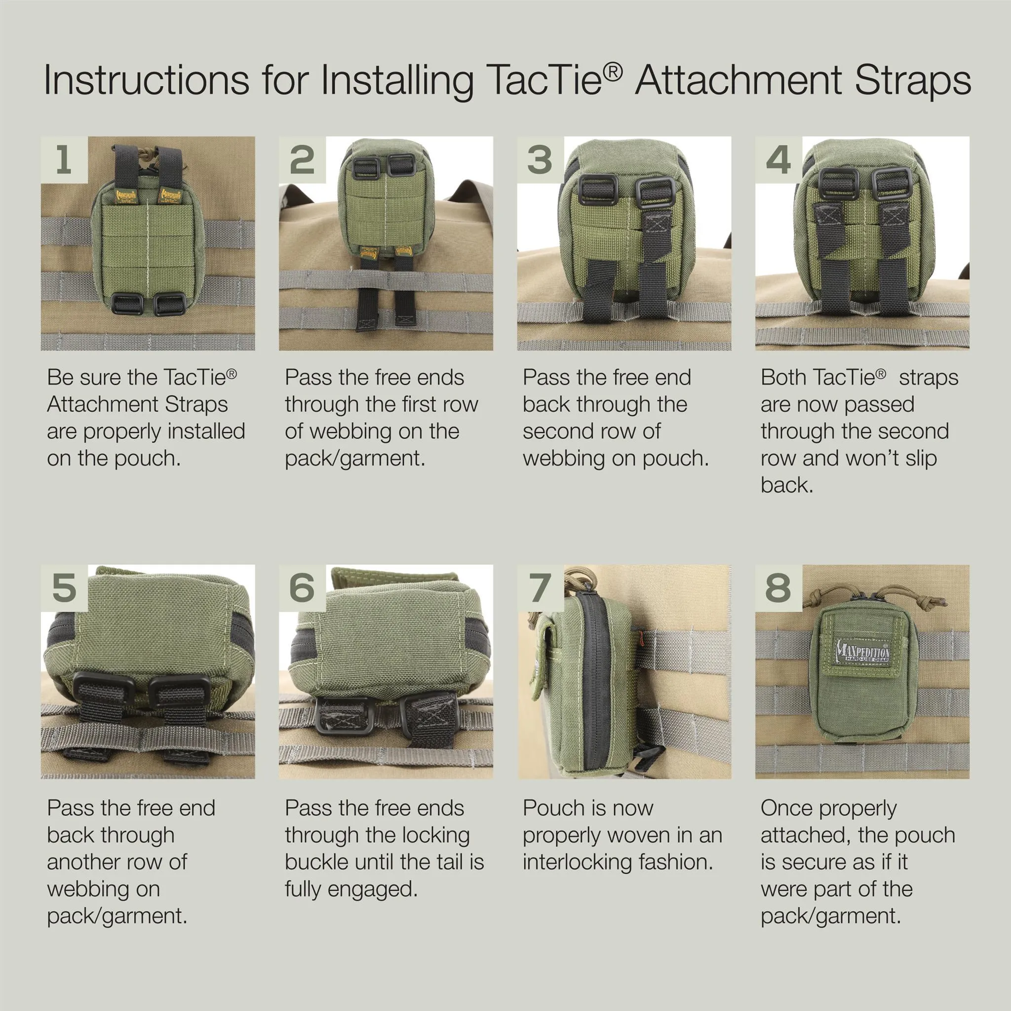 3" TacTie (Pack of 4)