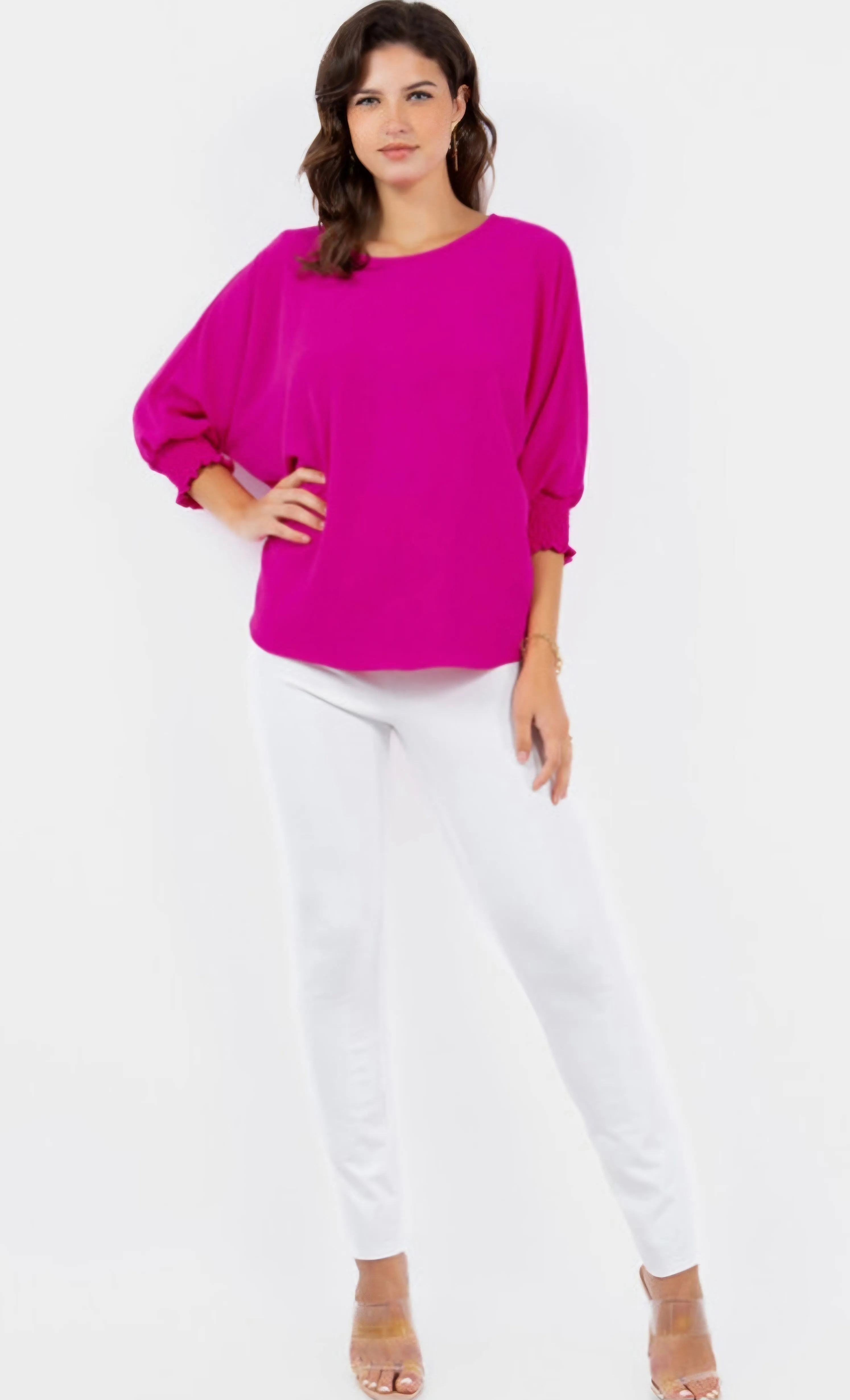 Airflow Top with Shirring Cuff