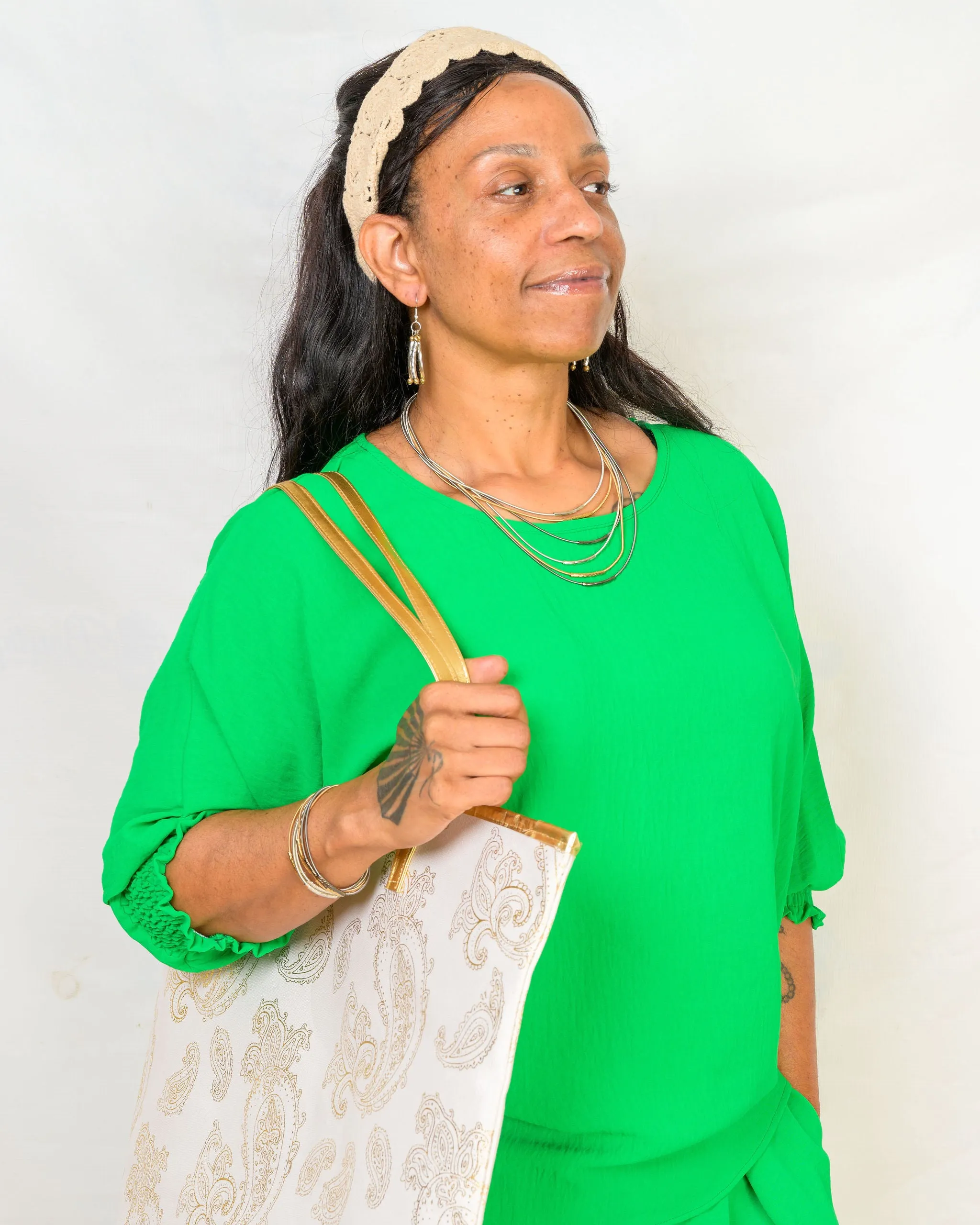 Airflow Top with Shirring Cuff