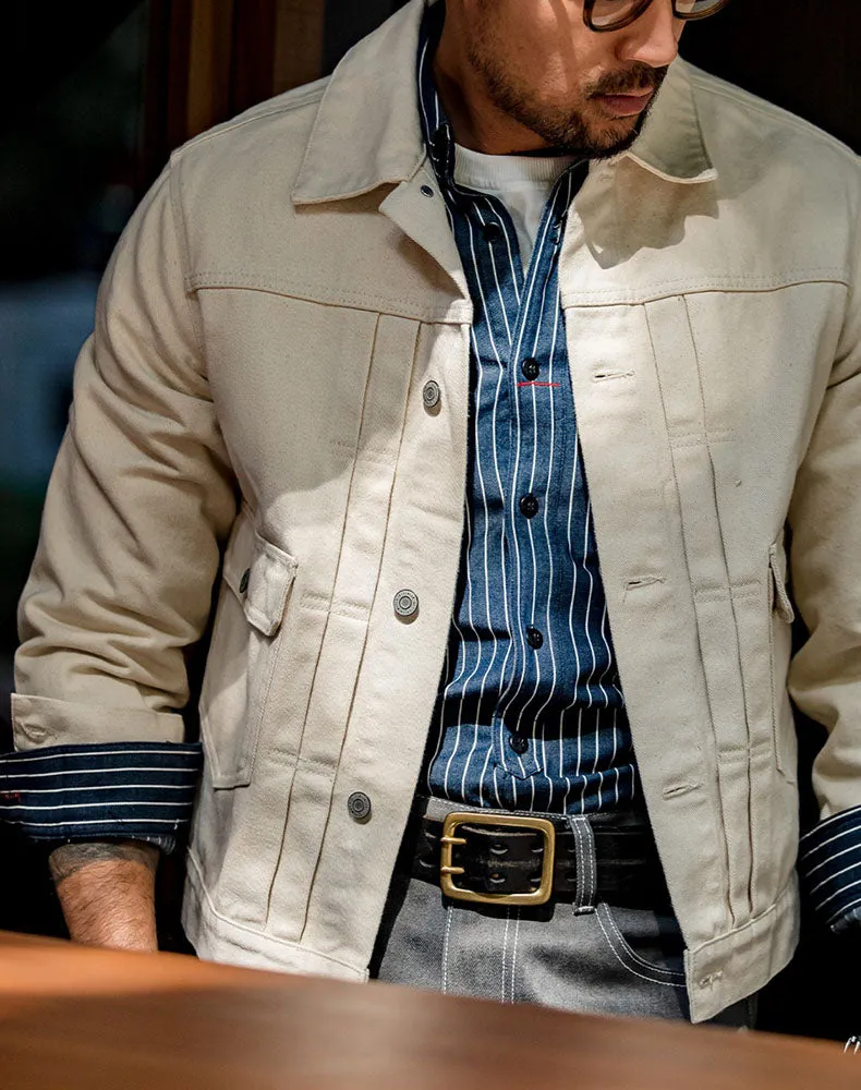 American Second-Generation Denim Washed Men's Coat