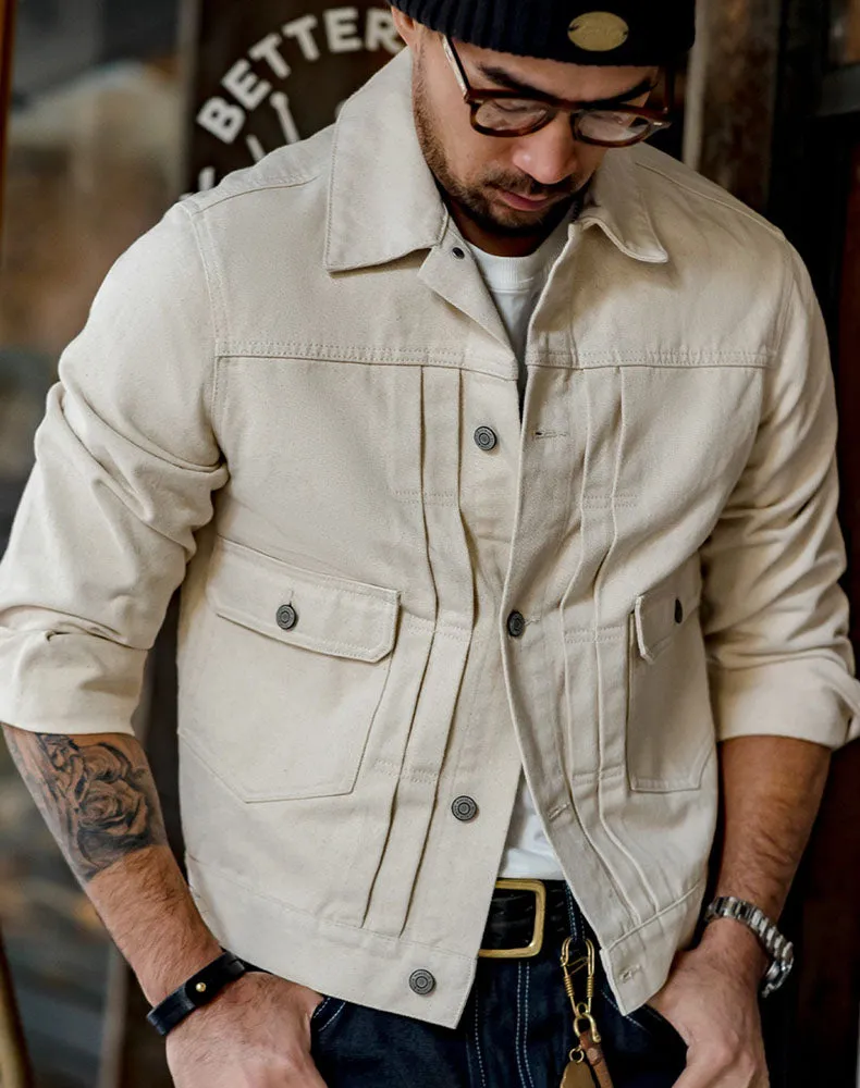 American Second-Generation Denim Washed Men's Coat