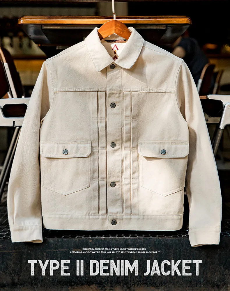 American Second-Generation Denim Washed Men's Coat