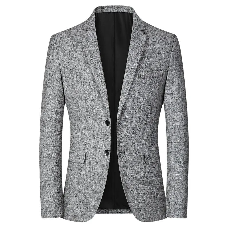 Angelo Ricci™ Fashion Woolen Single-Breasted Office Blazer