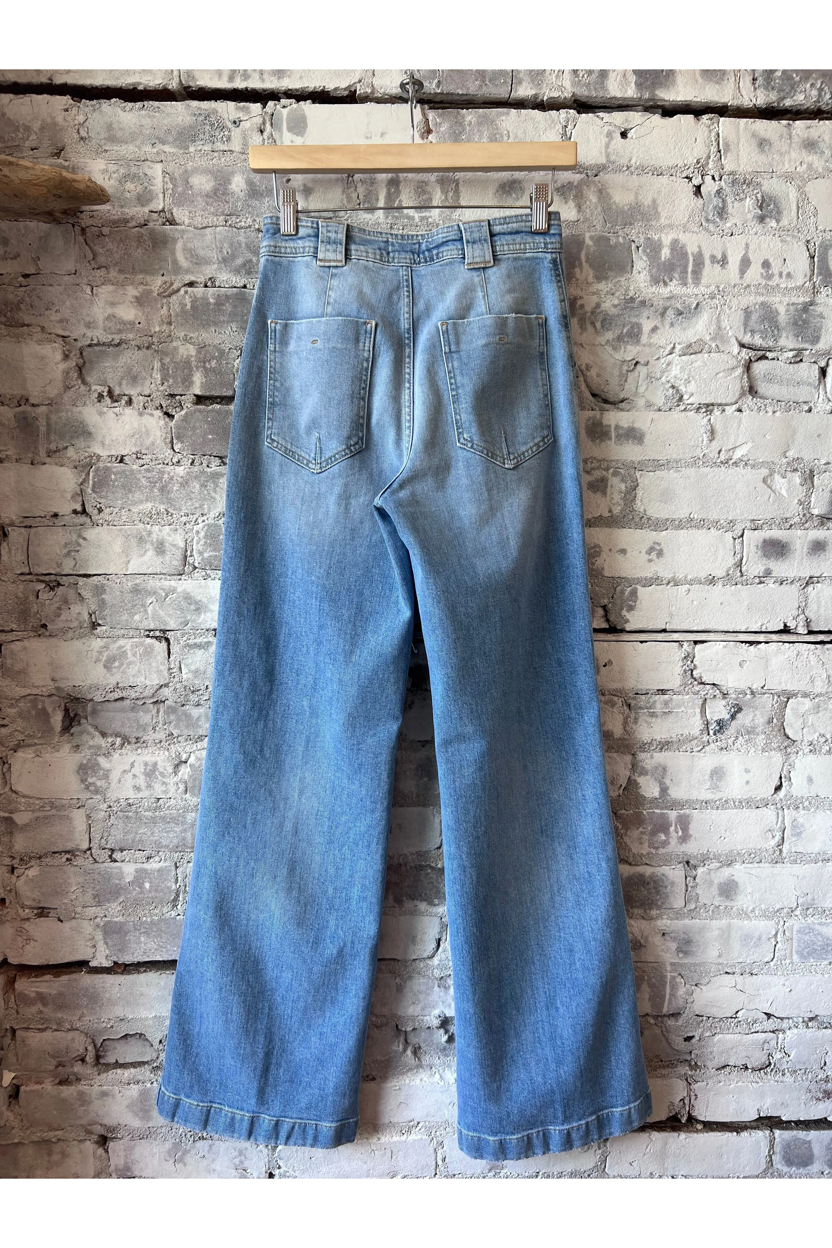Aria Comfort Stretch Flared Jean - Light Blue