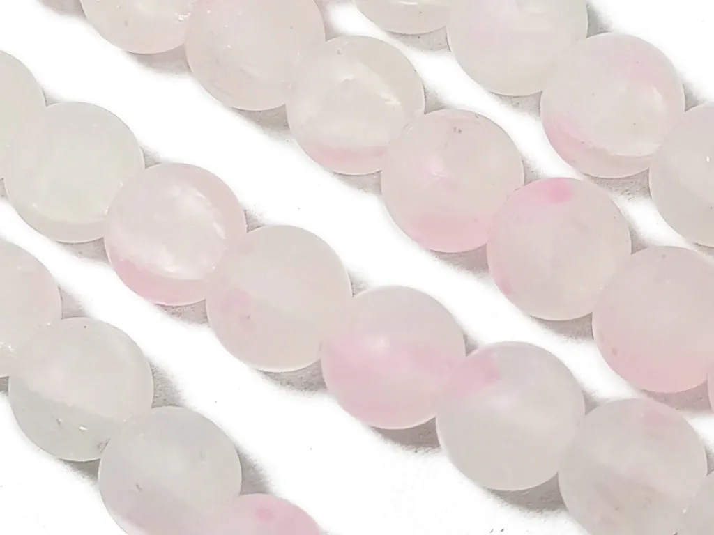 Baby Pink Spherical Frosted Designer Glass Beads
