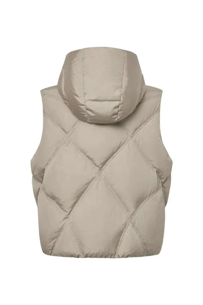 Bessy Cropped Two-Piece Puffer Set in Water-Repellent Fabric