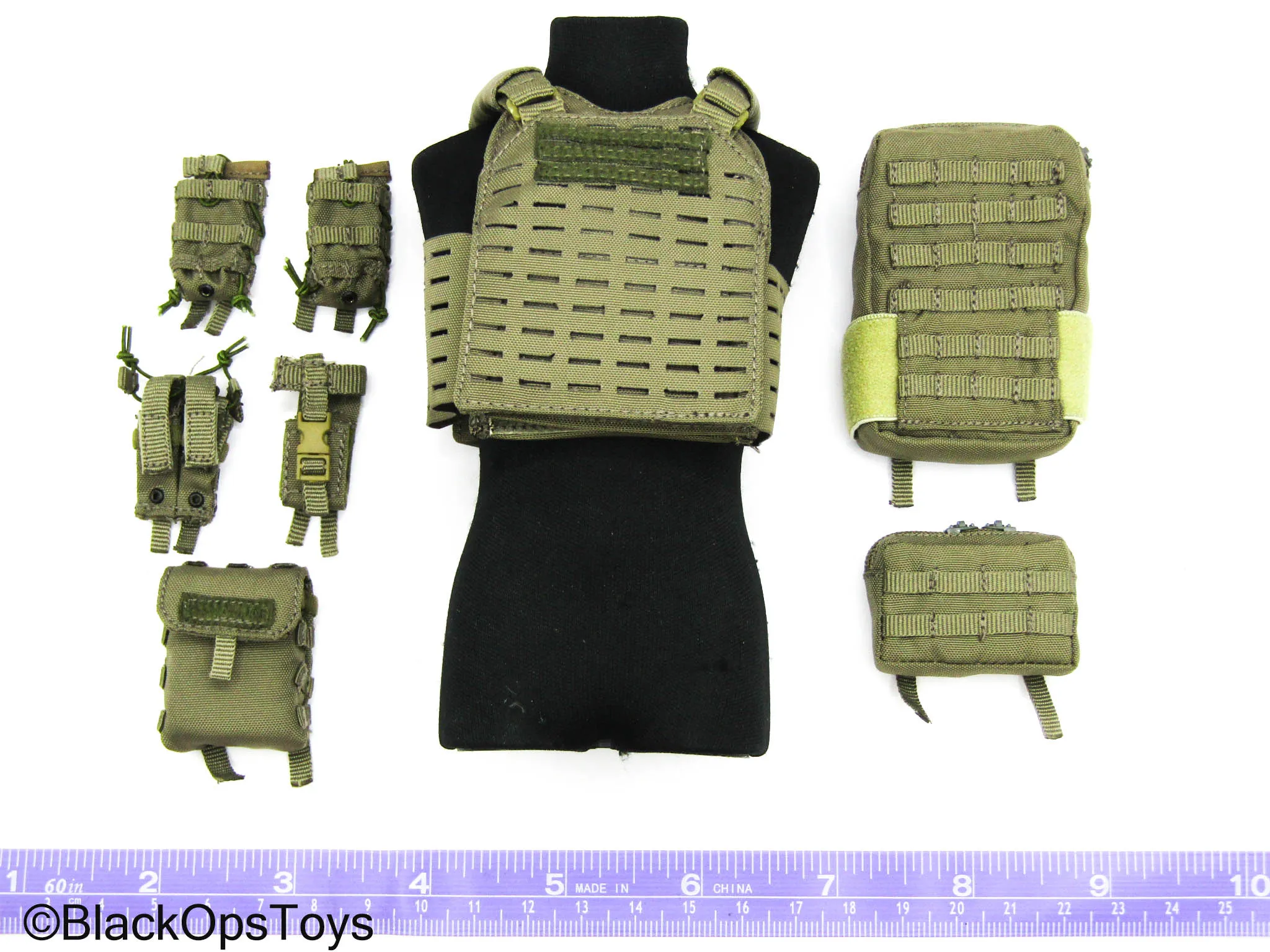 BFE  Counter Terrorism Police Force - Tan MOLLE Plate Carrier Vest w/Pouch Set