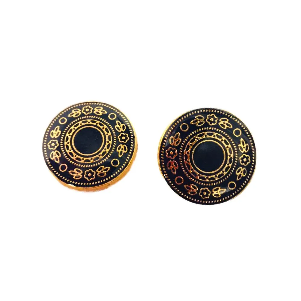 Blue Gold Designer Metal Coat Buttons