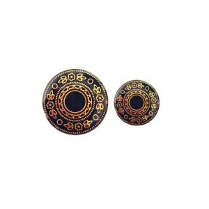Blue Gold Designer Metal Coat Buttons