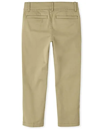 Boys Stretch Skinny Chino Pants Jeans, Black Single,