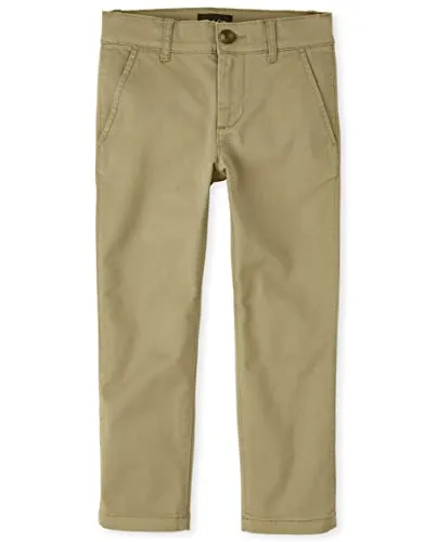Boys Stretch Skinny Chino Pants Jeans, Black Single,