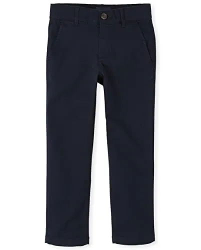 Boys Stretch Skinny Chino Pants Jeans, Black Single,