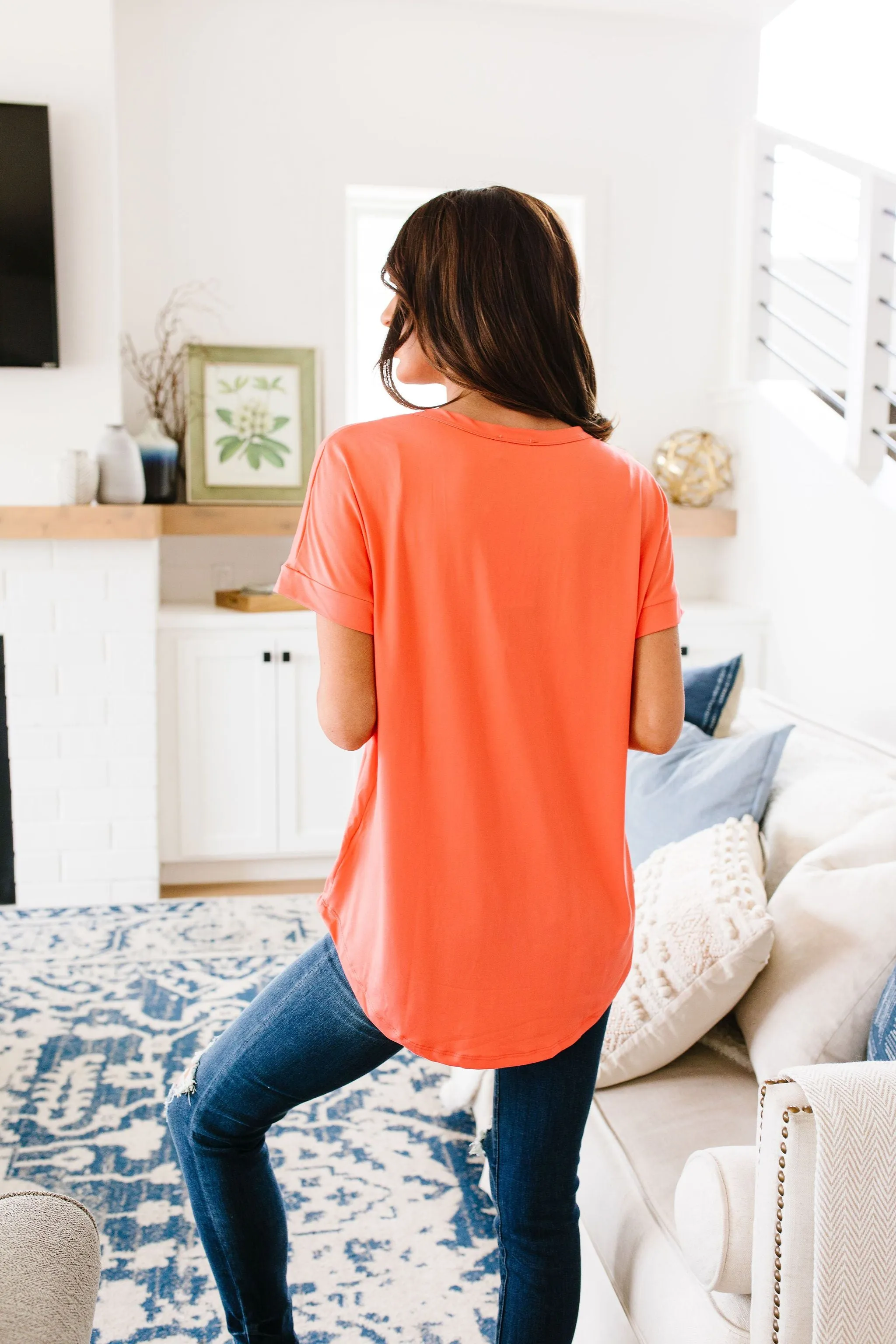 Button-down Comfort In Coral