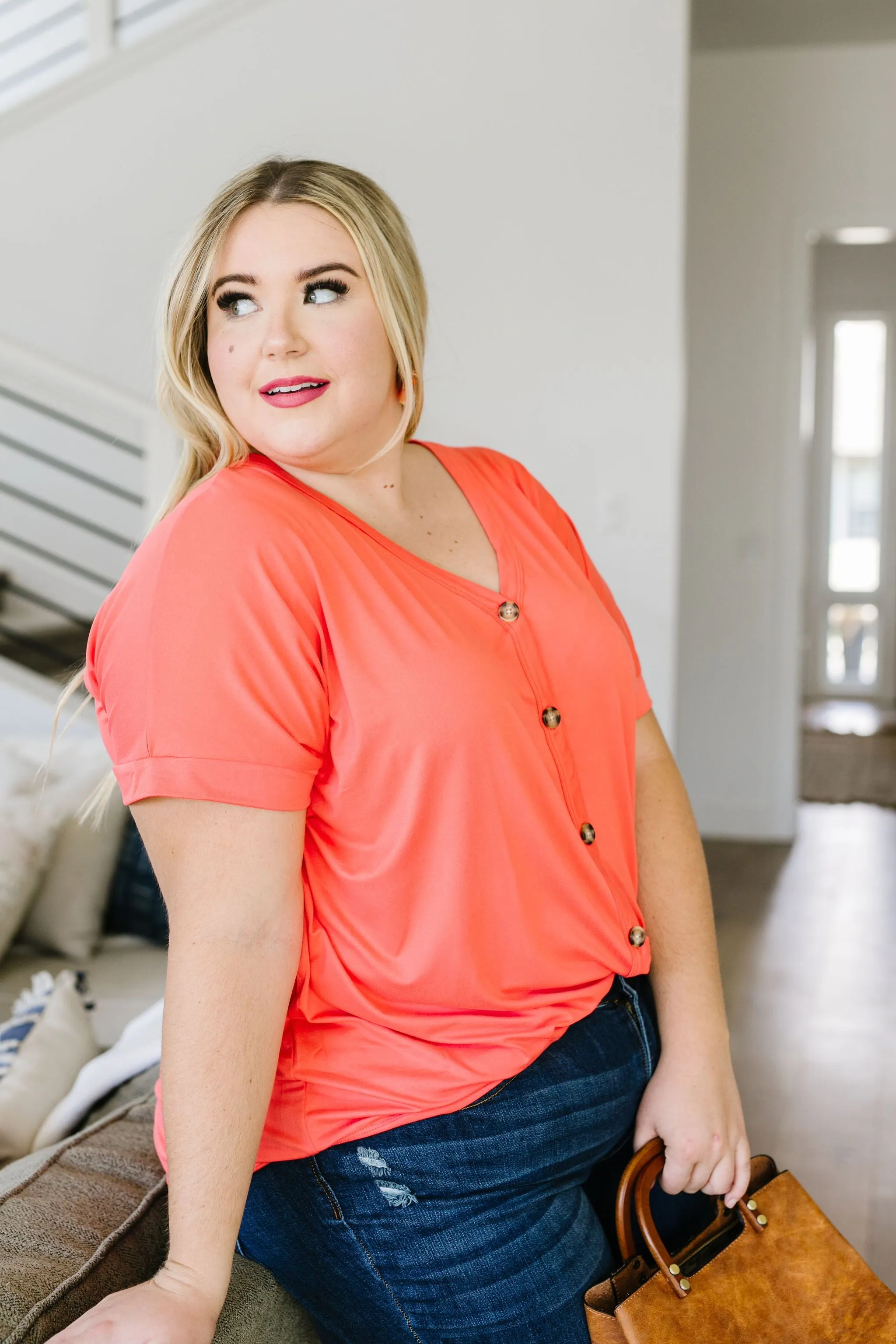 Button-down Comfort In Coral