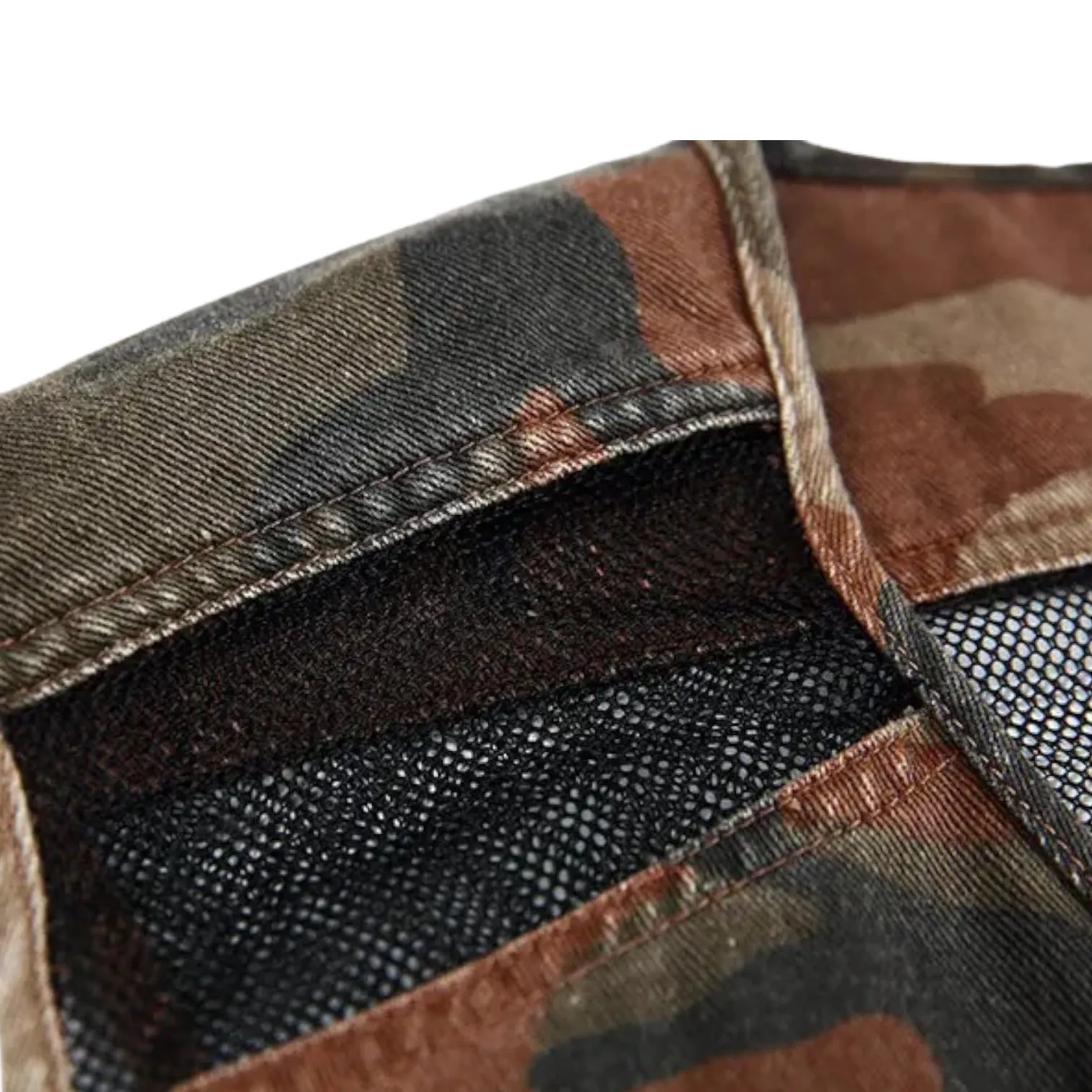 Camouflage print fisherman vest