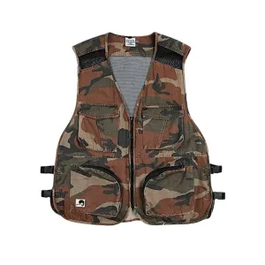 Camouflage print fisherman vest