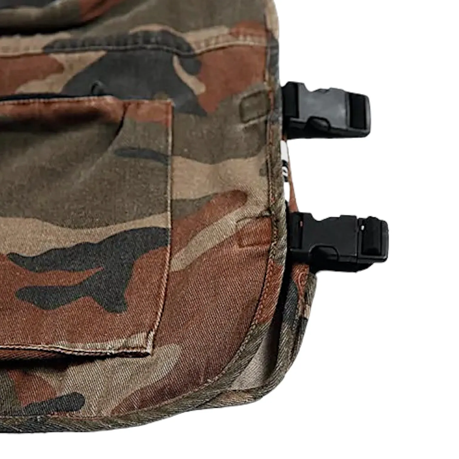 Camouflage print fisherman vest