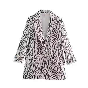 Chic Solid Color Rollable Sleeve Retro Blazer