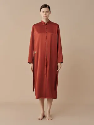CNY - Auspicious Mandarin Collar Long Dress