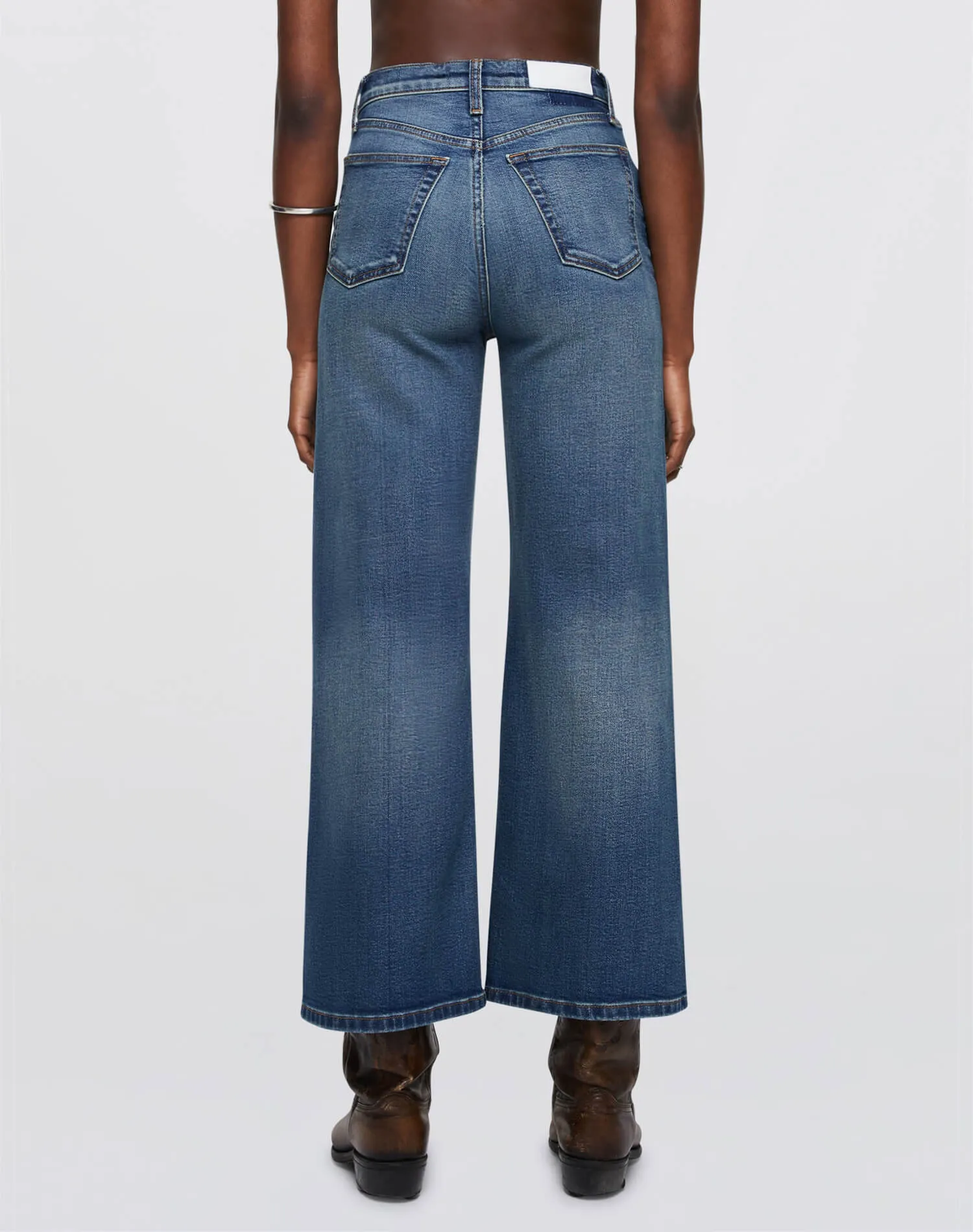 Comfort Stretch High Rise Wide Leg Crop - Crafted Indigo