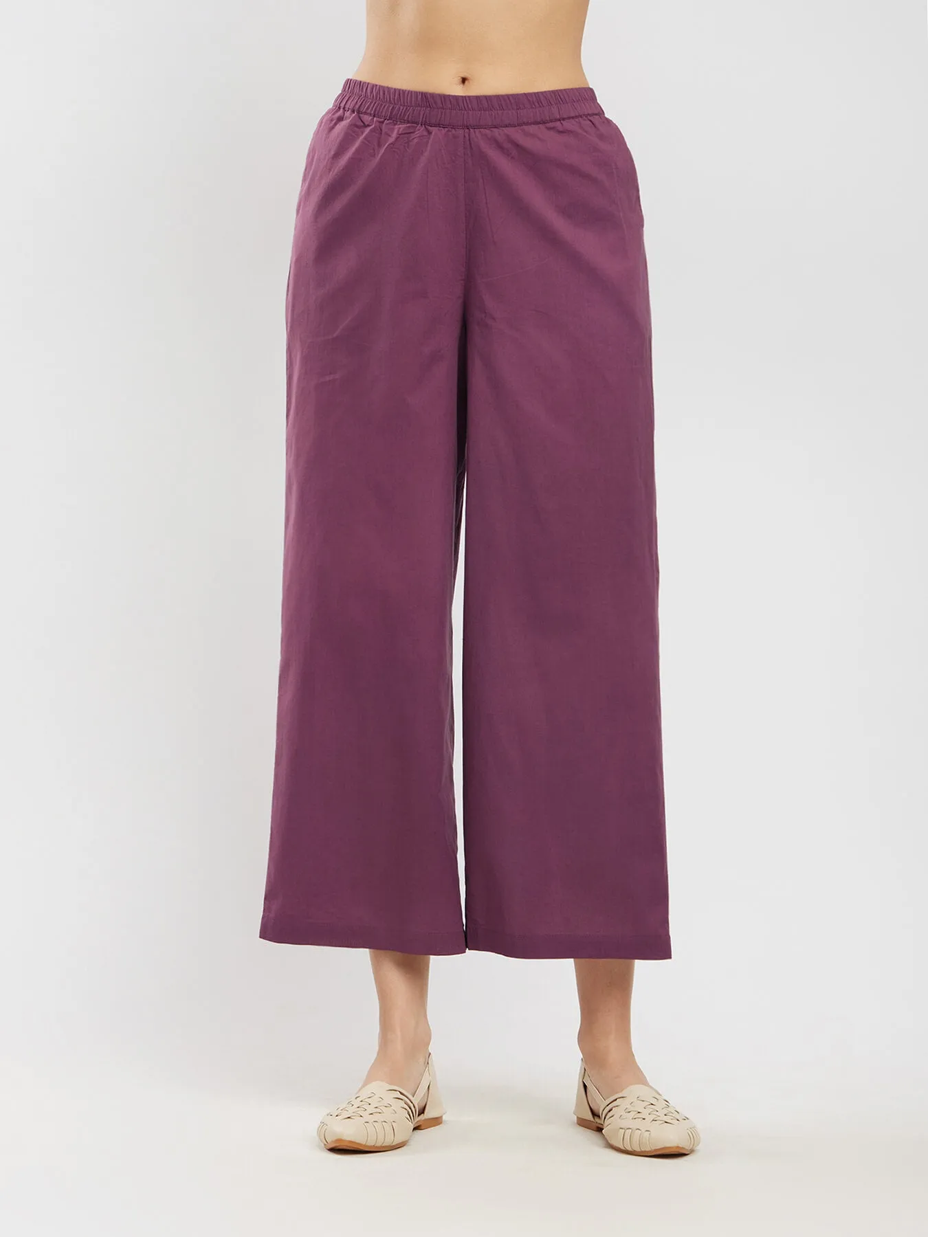 Cotton Dabu Polka Pintuck Co-ord Set - Burgundy