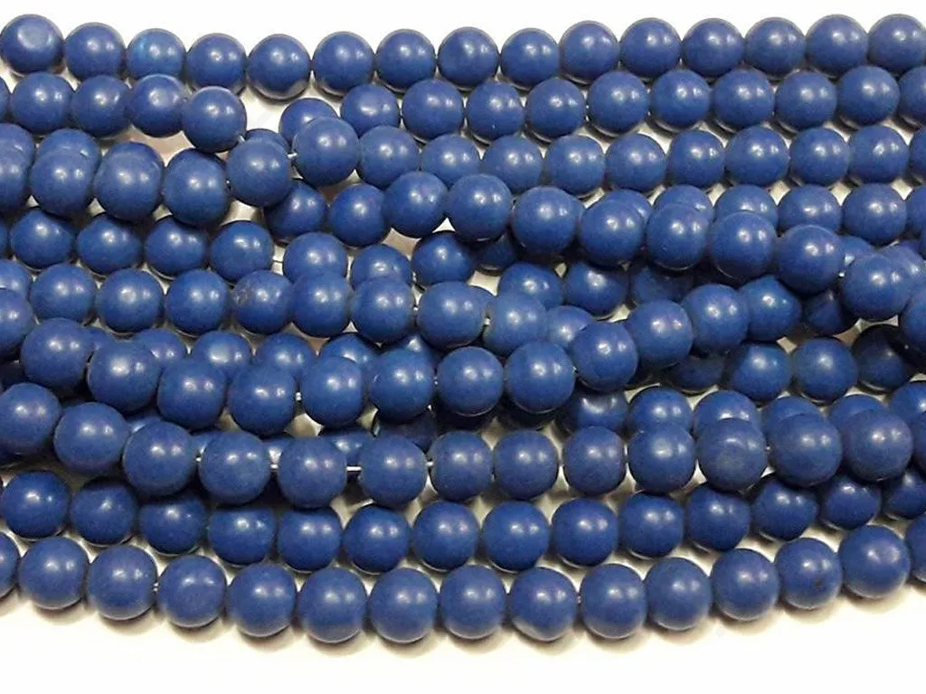 Dark Blue 2 Circular Glass Beads
