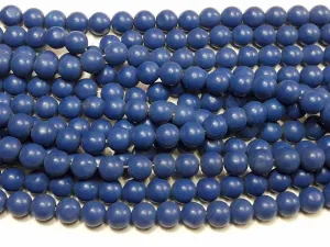 Dark Blue 2 Circular Glass Beads