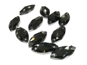 Dark Gray Eye Glass Stones (15x7 mm)