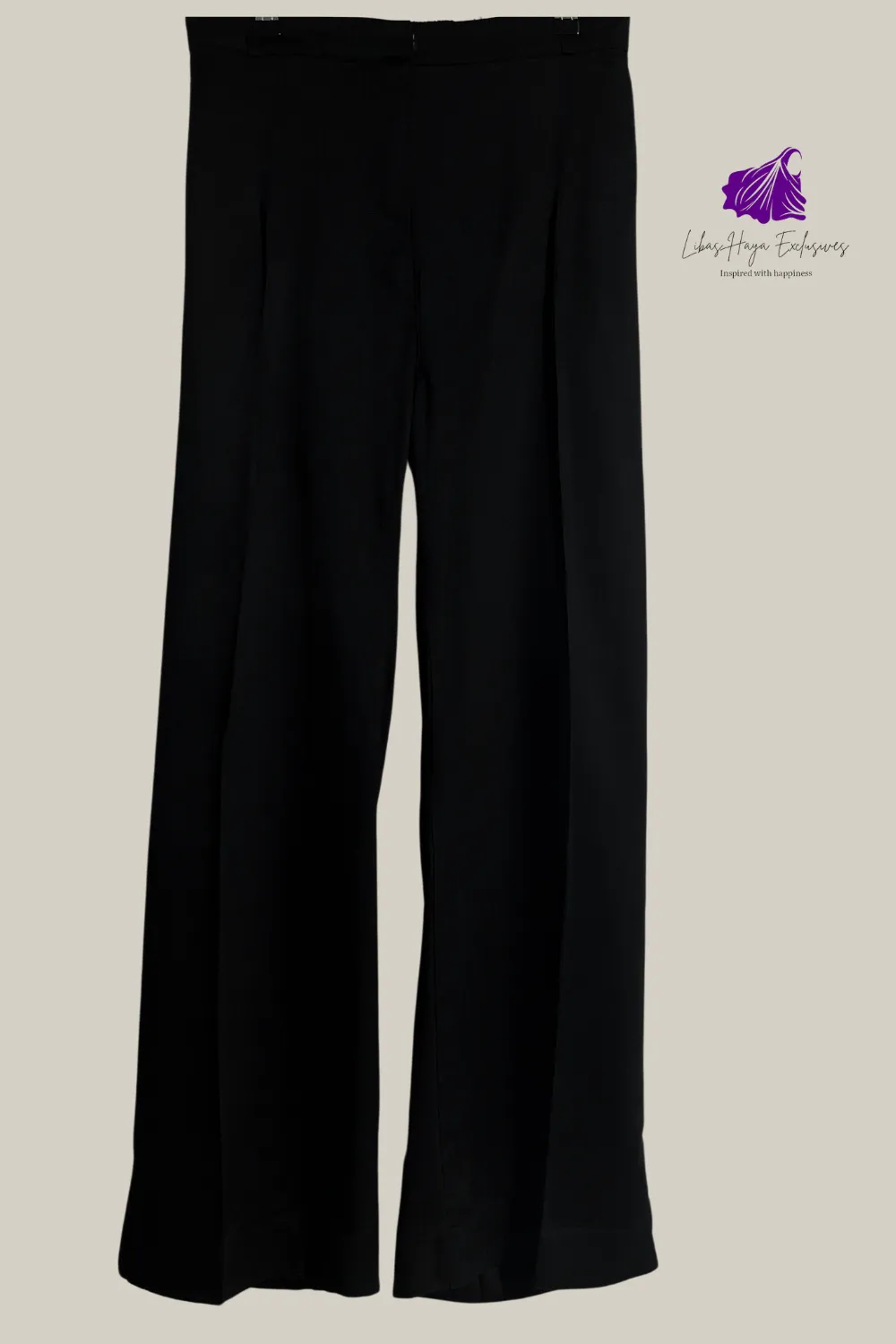 Dima High Waist Wide Leg Linen Pants-Classic Black