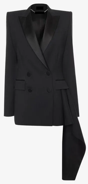 Double-Breasted Drape-Jacket