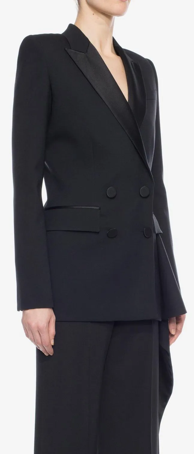Double-Breasted Drape-Jacket