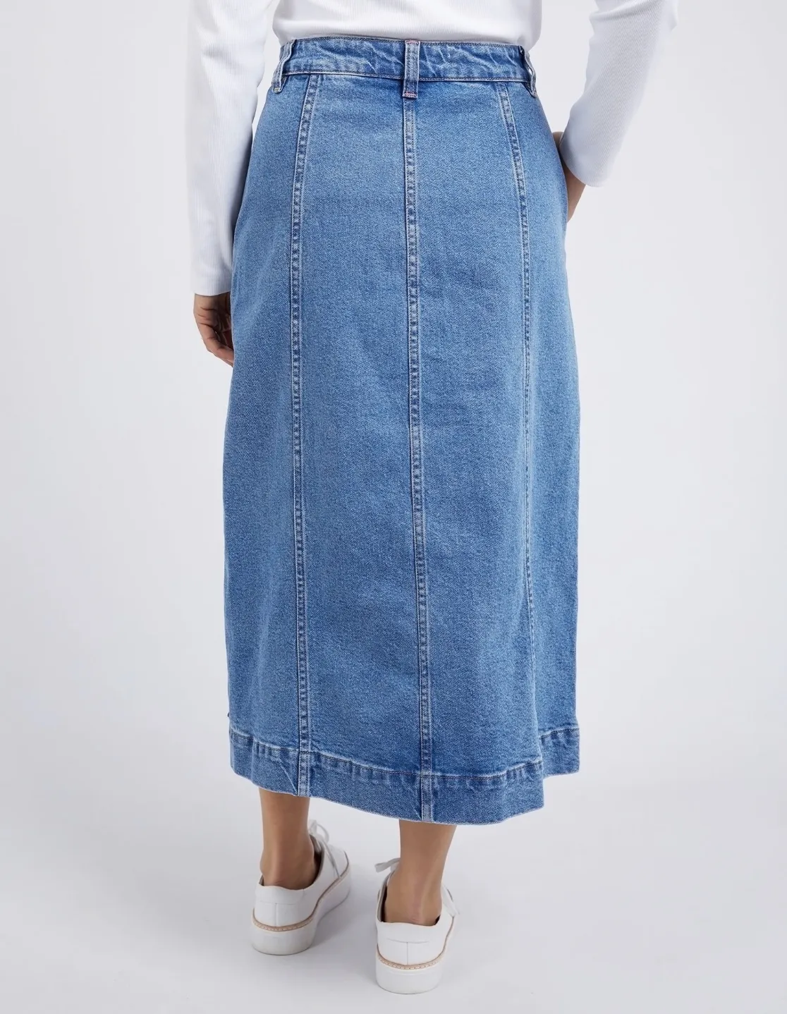 Elm Lifestyle Florence Button Thru Denim Skirt