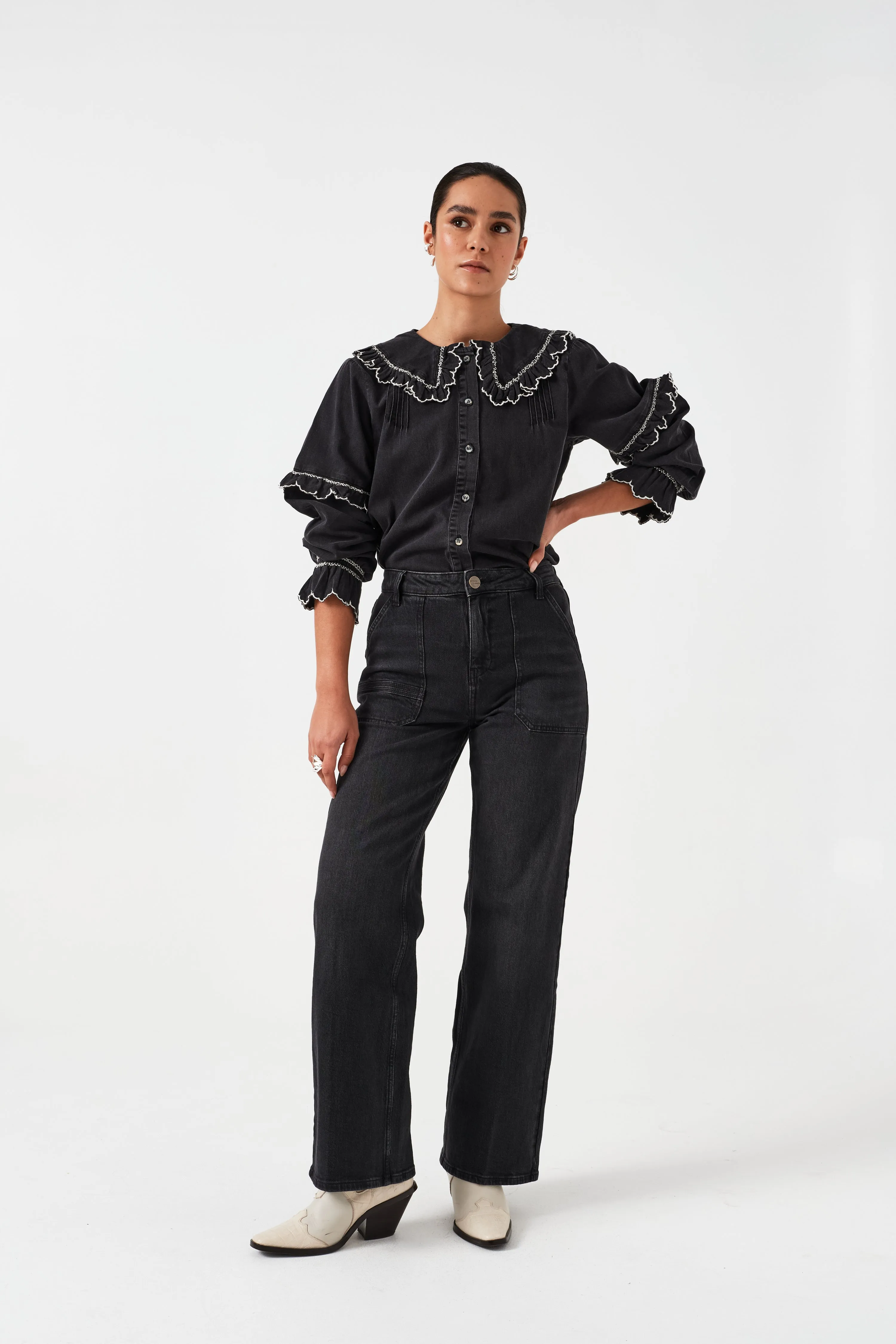 Elodie Full Length Jean in Vintage Black