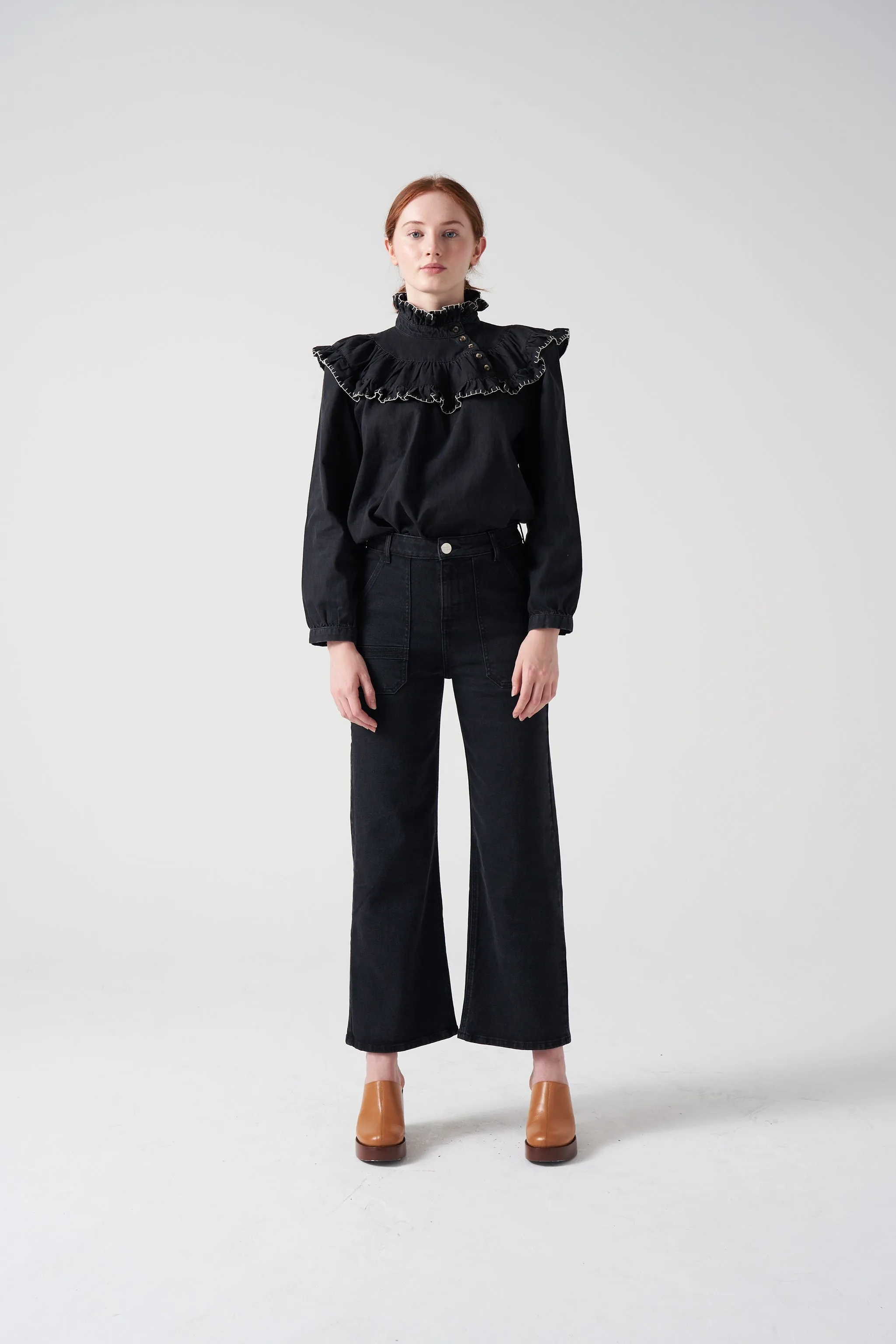 Elodie Jean in Black Denim