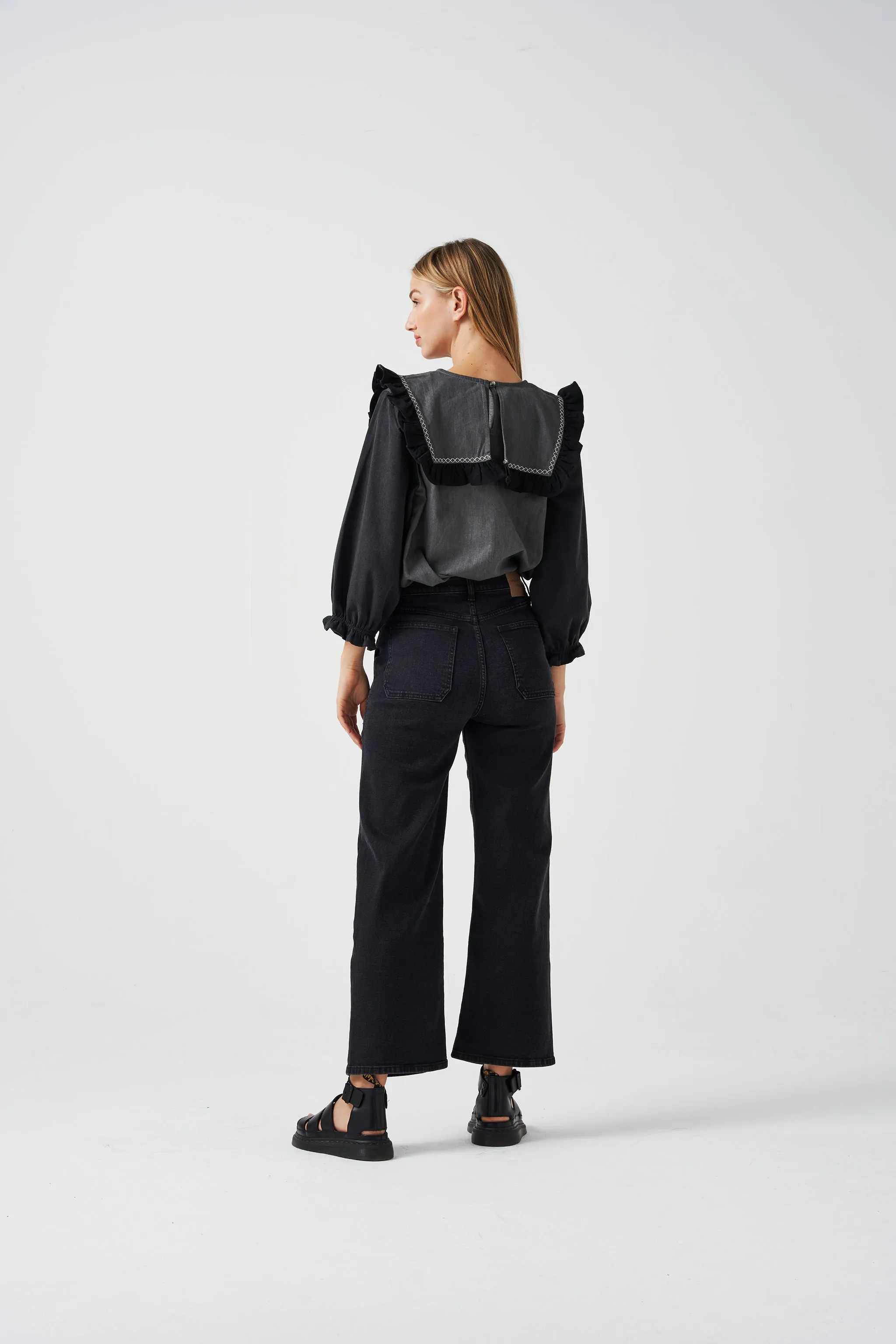 Elodie Jean in Black Denim