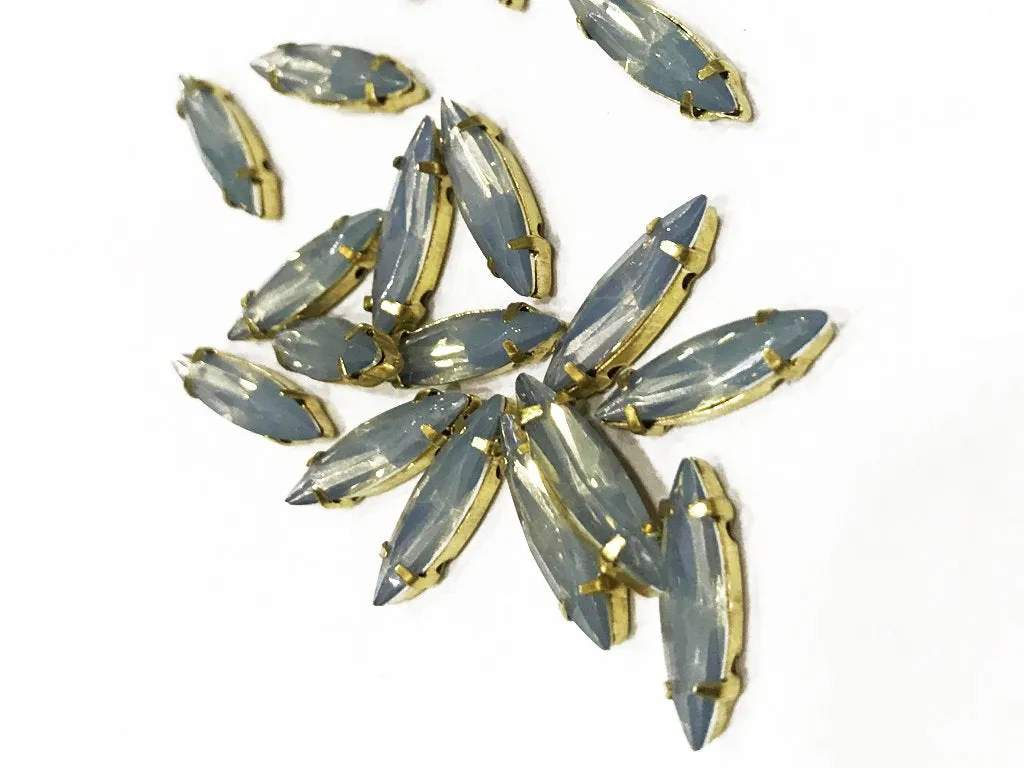 Gray Eye Resin Stones with Catcher (15x4 mm) (Wholesale)