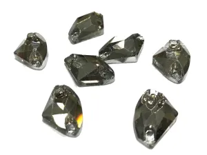 Gray Hanger Shaped Glass Stones (14x8 mm)