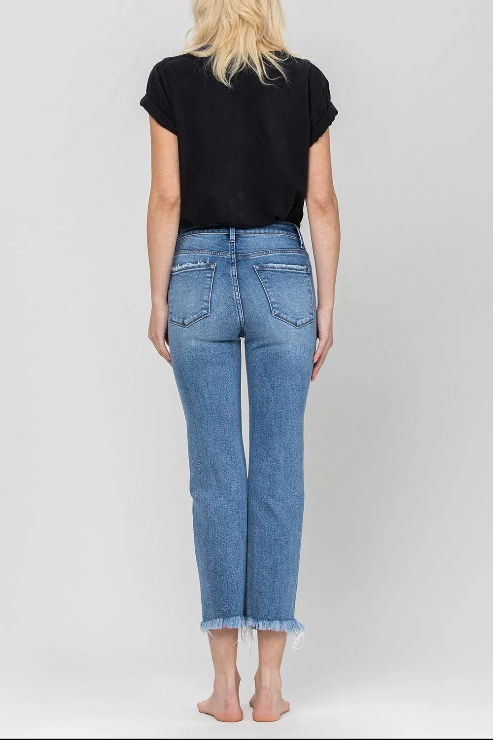 High Rise Stretch Crop Slim Denim