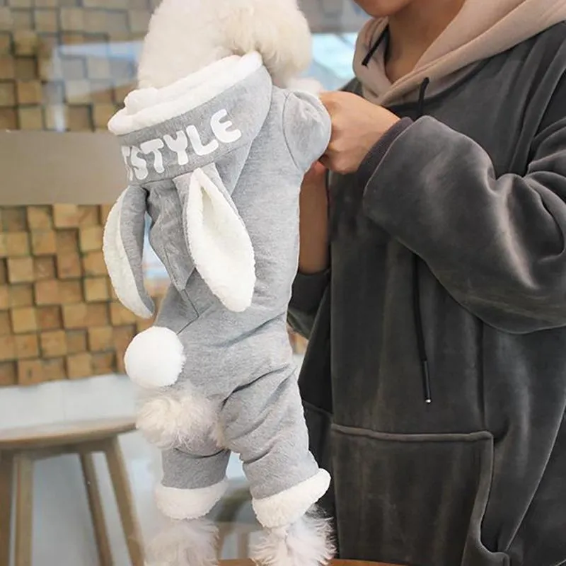 Hooded Bunny Ear Dog Sweater - One Piece