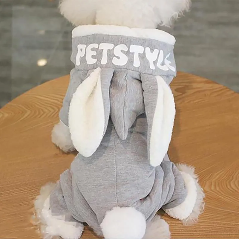Hooded Bunny Ear Dog Sweater - One Piece