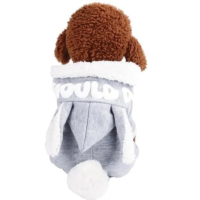 Hooded Bunny Ear Dog Sweater - One Piece