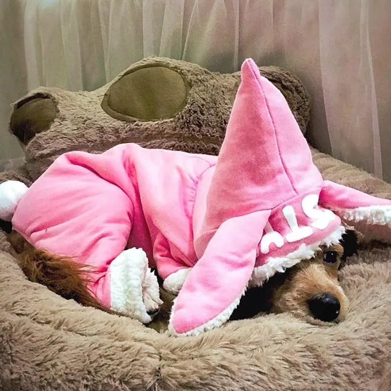 Hooded Bunny Ear Dog Sweater - One Piece