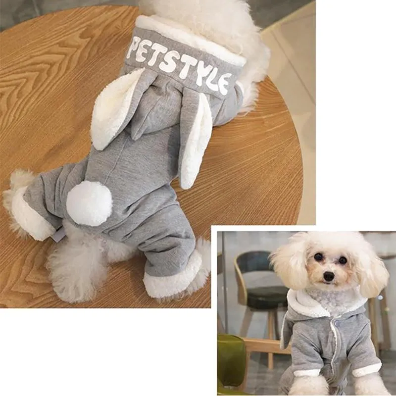 Hooded Bunny Ear Dog Sweater - One Piece