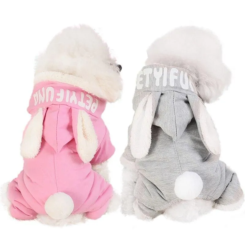 Hooded Bunny Ear Dog Sweater - One Piece