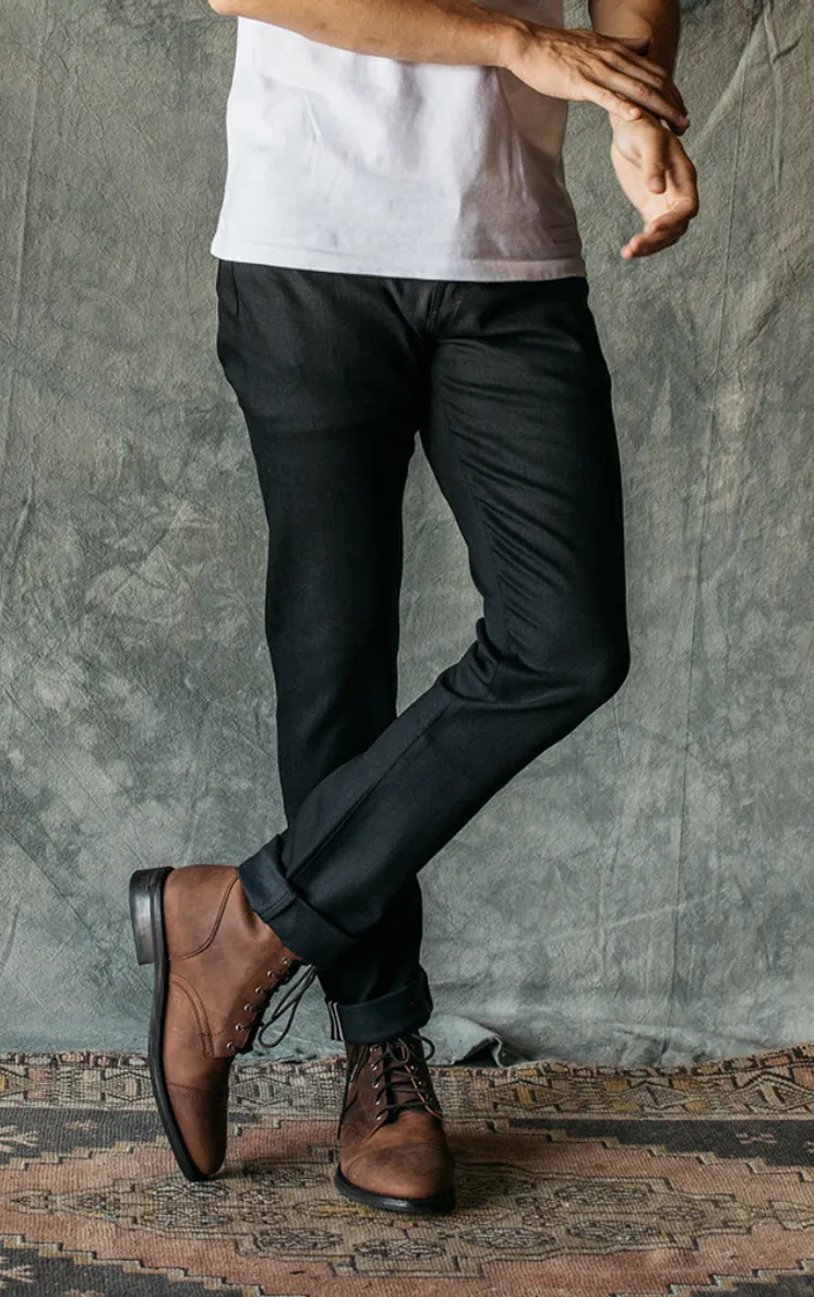 Kato CORE - The Scissors Slim Tapered 10.5 oz Denim Jeans Black Raw