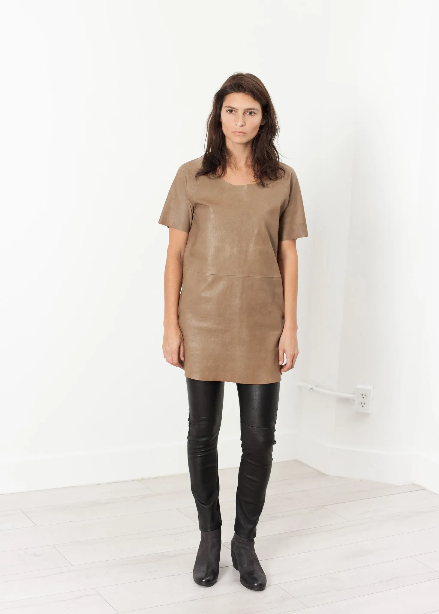 Leather Front Tunic -UEB