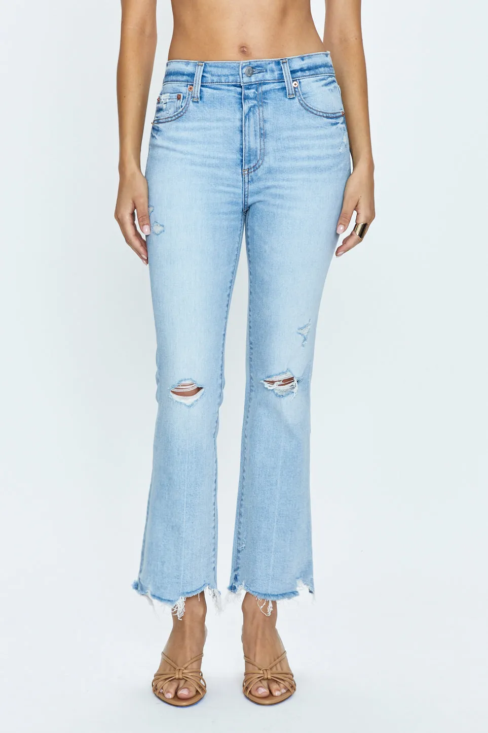 Lennon High Rise Boot Jean - Summit Distressed