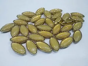 Light Brown Eye Plastic Stones with Catcher (15x7 mm)