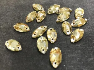 Light Golden Eye Glass Stones (12x6 mm)