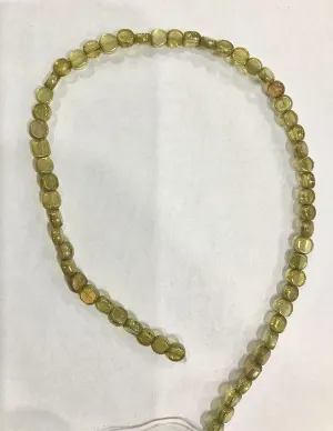 Light Green Transparent Circular Glass Beads